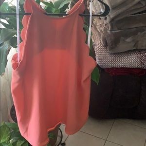 Coral blouse